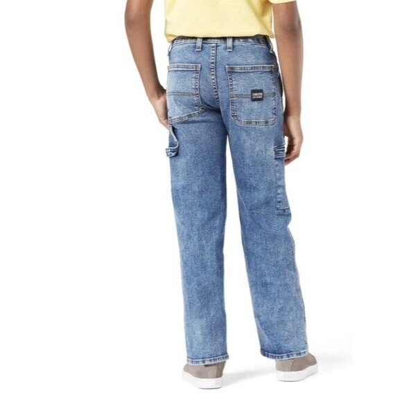 Signature Levis Jeans Boy's Sz 5 Blue Relaxed Fit Carpenter Medium Wash NEW - Picture 3 of 5